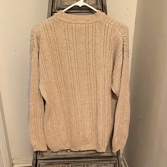 John Ashford Men's Knit Sweater in Cream - Picture 8 of 8